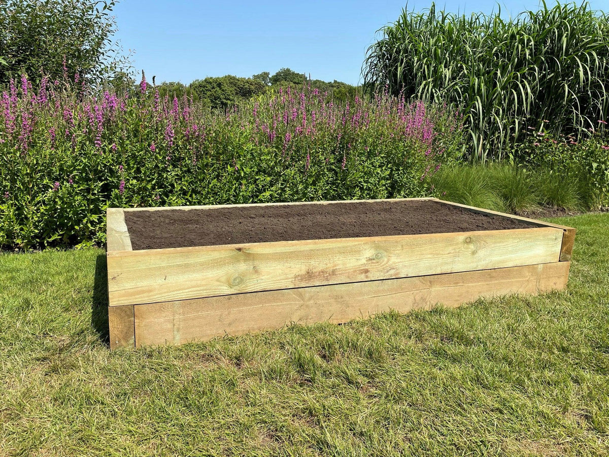 Raised Bed Sleeper Kit including Topsoil (2500mm x 1300mm x 400mm)